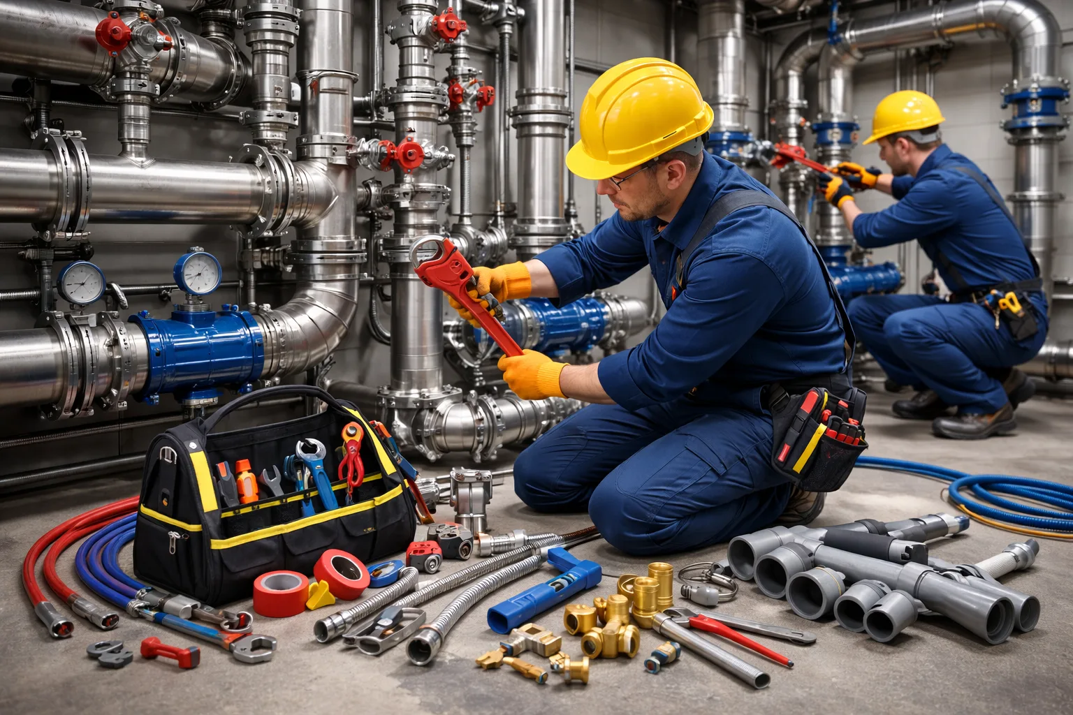 installation de plomberie industrielle
