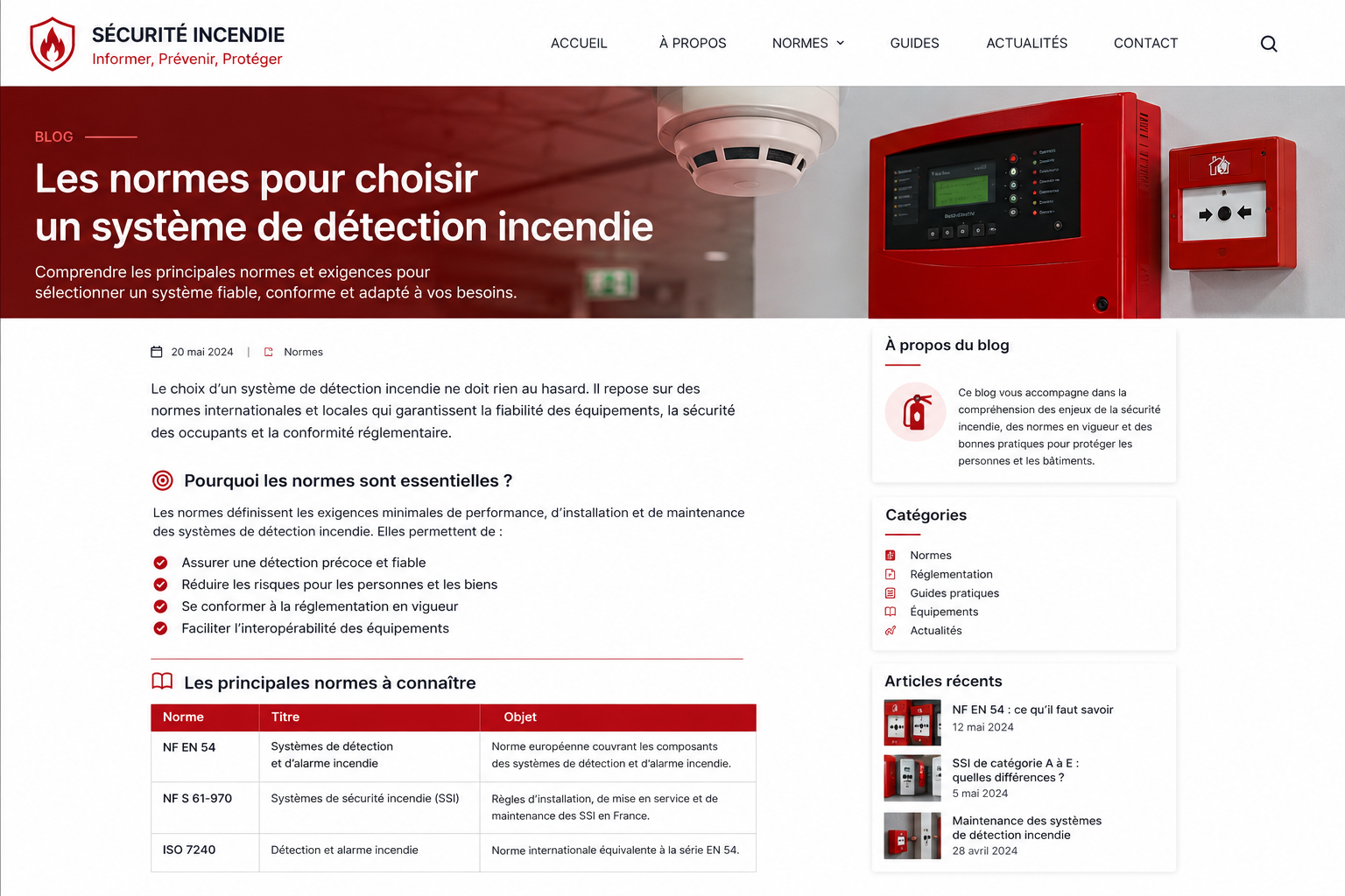 Choisir un système de détection incendie conforme aux normes